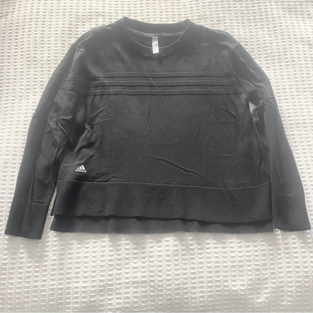 Adidas black crewneck sweater size Medium